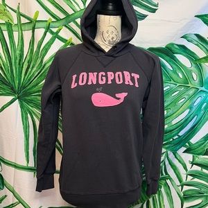 Girls Large Longport Whale Preppy Coastal New Jersey Beach Travel Hoodie